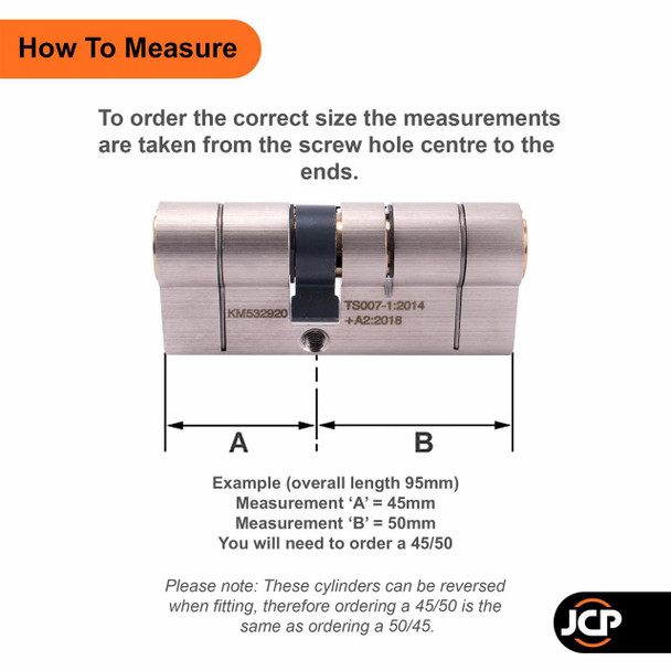 Versa 1 Star Anti Snap Euro Cylinder UPVC Front Door Lock TS007