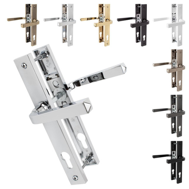 Mila Heritage Composite Door Handle Pair 92mm PZ 211mm Fixings Mila Heritage Composite Door Handle Pair 92mm PZ 211mm Fixings
