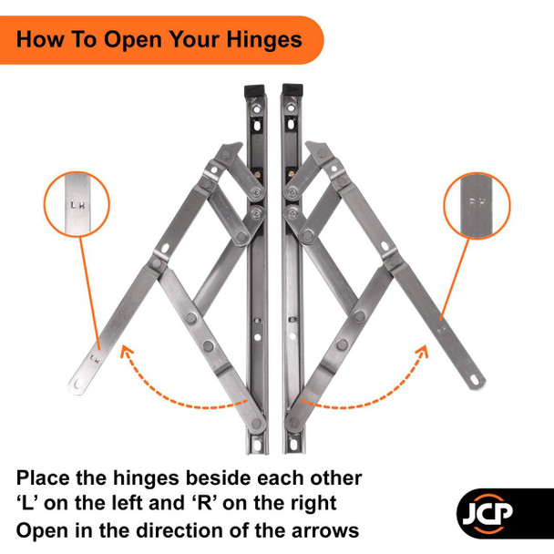 DGS uPVC Window Hinge DGS Elite uPVC Friction Stay Pair