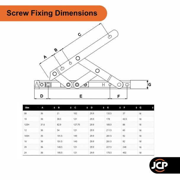 DGS uPVC Window Hinge DGS Elite uPVC Friction Stay Pair