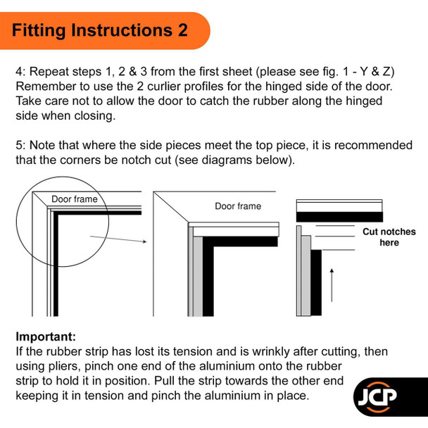 Stormguard Heavy Duty Screw Fix Around Draught Door Seal Rubber Strip