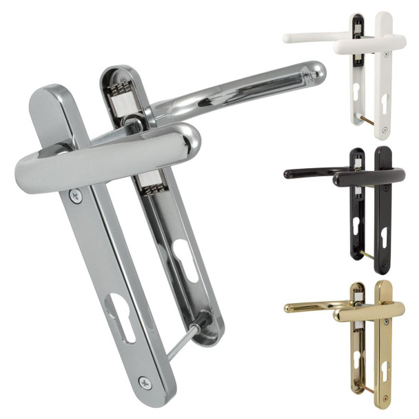  Fab & Fix Windsor UPVC Door Handle Pair 92mm PZ 122mm Fixings 