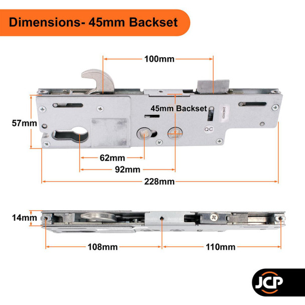 Ingenious Gearbox for Multipoint Door lock 35mm 45mm Backset 92 62 PZ Ingenious Gearbox for Multipoint Door lock 35mm 45mm Backset 92 62 PZ