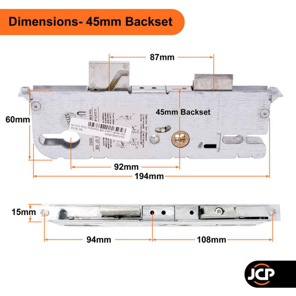 GU New Style Gearbox for Multipoint Door Lock 35mm 45mm Backset 92 PZ GU New Style Gearbox for Multipoint Door Lock 35mm 45mm Backset 92 PZ