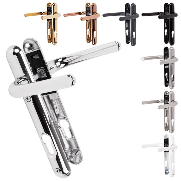 Ultion Sweet Composite uPVC Door Handle Pair 92mm PZ 122mm Screw Centres