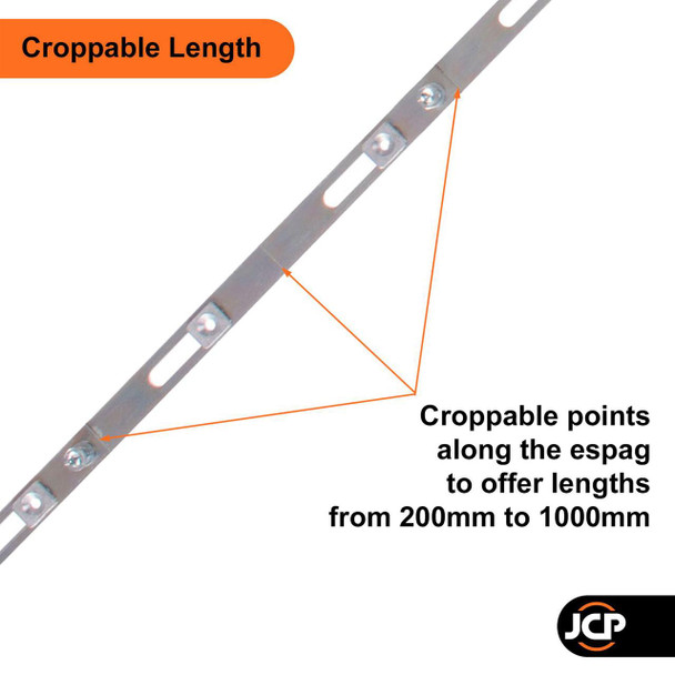 Versa UPVC Window V Espag Lock Inline or Offset Gearbox  - Retro Fit Flat Rail