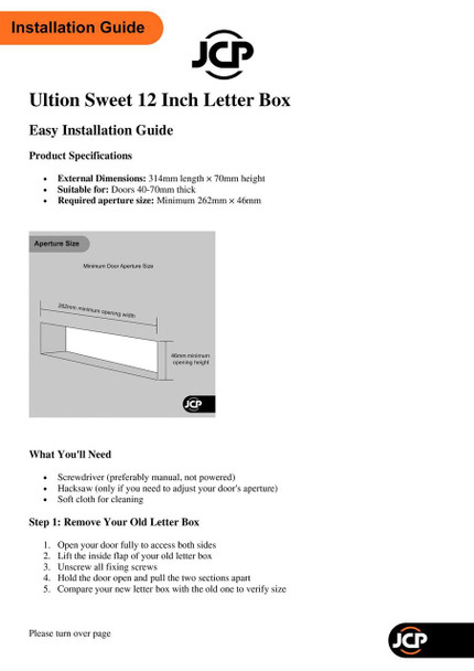 Ultion Sweet 12" Letterbox Set Round Edge for uPVC Composite & Timber Doors