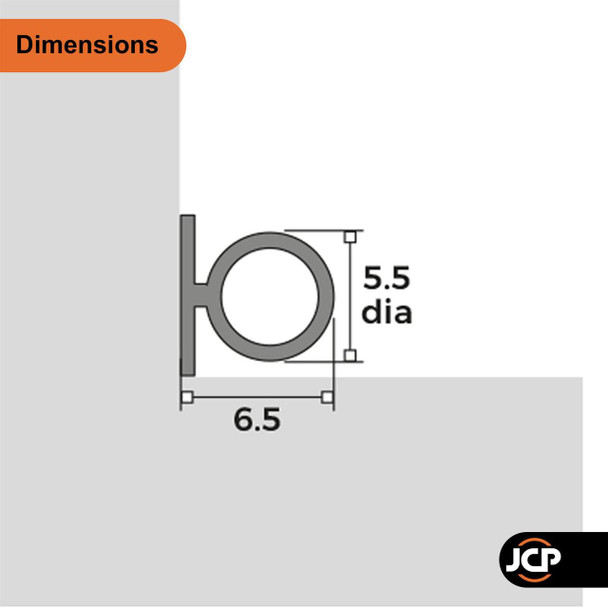 JCP Bubble Gasket Self Adhesive Seal for Wood Windows and Door Frames 5.5mm JCP Bubble Gasket Self Adhesive Seal for Wood Windows and Door Frames 5.5mm