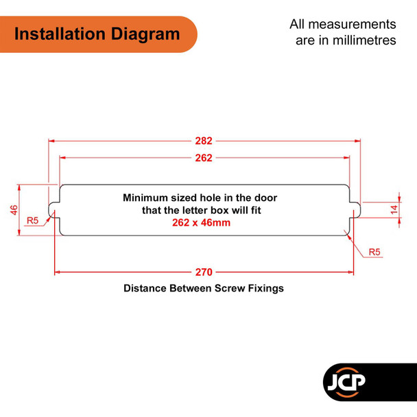  Ultion Sweet 12" Letterbox Set Square Edge for uPVC Composite & Timber Doors 