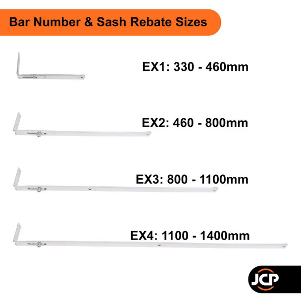  Nico MK2 Shootbolt Bar Rod Extensions for uPVC Windows Lock 