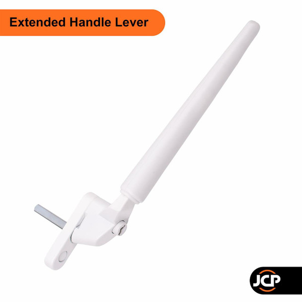  Winlock Cranked Long Lever uPVC Window Handle for Elderly & Arthritis 