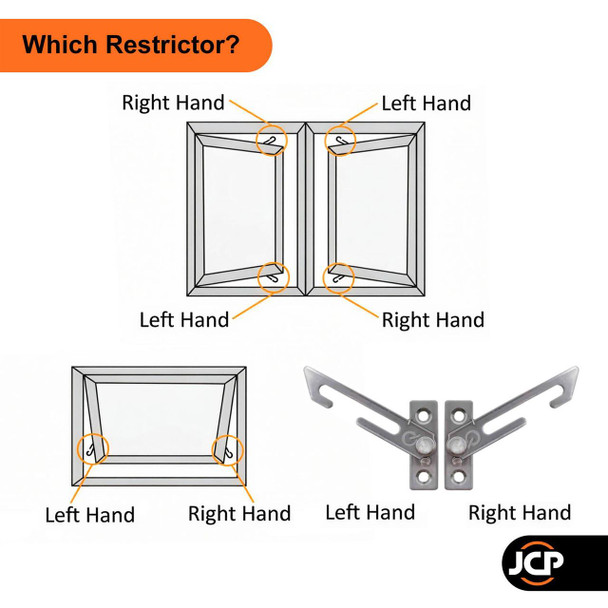 GreenteQ Greenteq uPVC Window Restrictor Stainless Steel Concealed Child Safety Catch Lock 