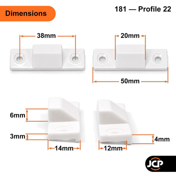  JCP White uPVC Locking Wedge Window Sash Cavity Closing Draught Sealing 5 Pairs 