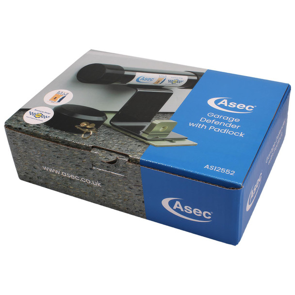 Asec ASEC Garage Door Defender Security Lock & Padlock for Up and Over Doors 