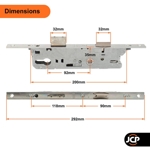  Fuhr 803 for Multipoint Door Lock Overnight Emergency 35mm Backset 