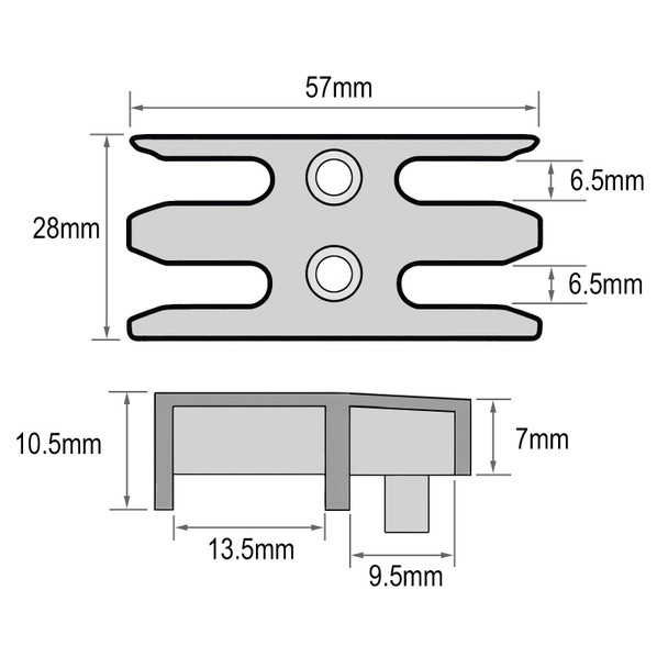Avocet WMS uPVC Window Espag Mushroom Keep ERK041MB Striker Plate