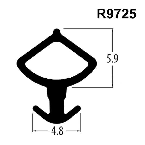 Reddiplex R9725 Black Bubble Gasket UPVC Window Door Double Glazing Rubber Seal
