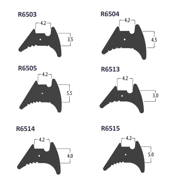 Reddiplex Incremental Wedge Gasket Sample Pack TPR for uPVC Aluminium Windows Doors GSAMP1