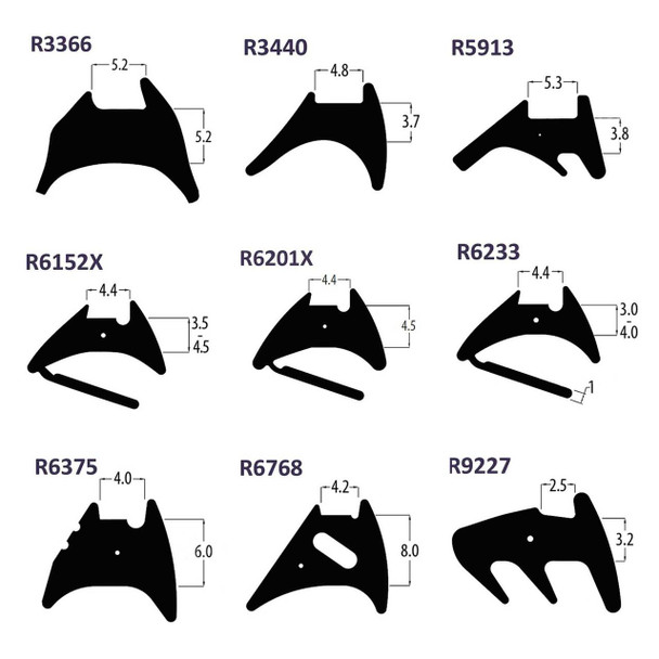 Reddiplex Wedge Gasket Sample Pack EPDM TPR PVC for uPVC, Aluminium Windows Doors GSAMP8