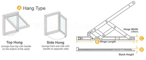 Securistyle uPVC Window Hinge Restrictor Securistyle Defender Friction Stay Pair