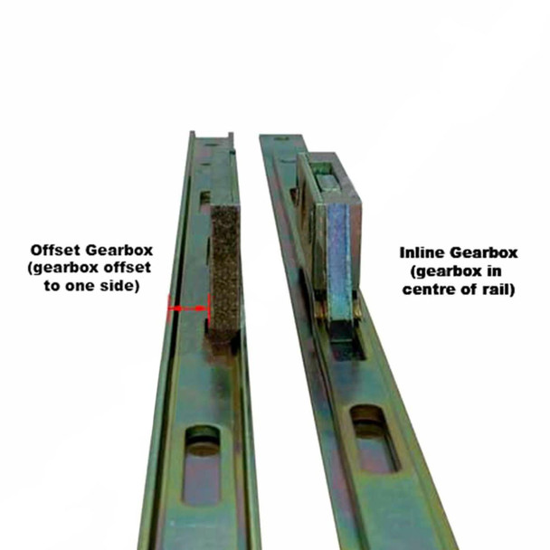 Avocet Offset UPVC Window Espag Rod Lock Mechanism 16mm U Rail Avocet Offset UPVC Window Espag Rod Lock Mechanism 16mm U Rail