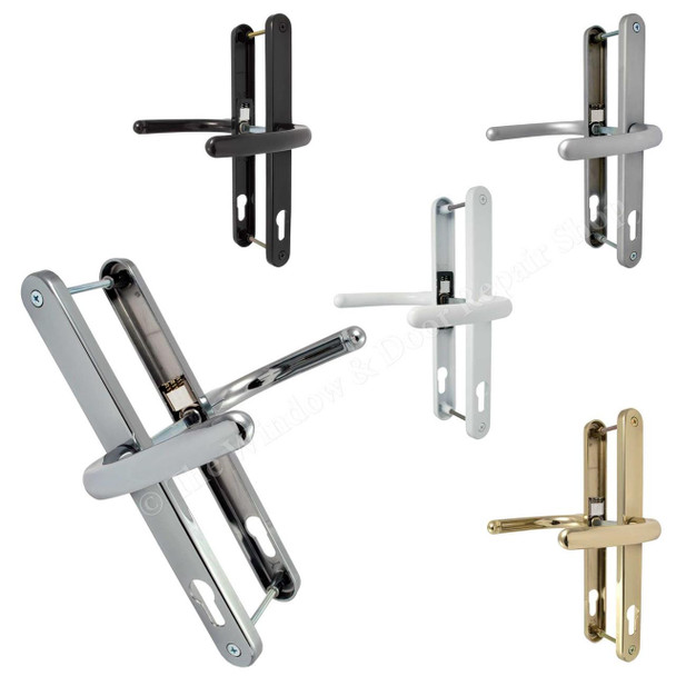 Fab & Fix Blenheim UPVC Door Handle Pair 92mm PZ 240mm Fixings