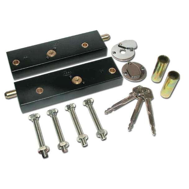 Asec Garage Door Security Bolts Locks  –  Heavy Duty Pair Kit (Same Keyed Locks)