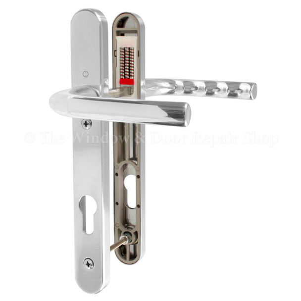 Hoppe Birmingham UPVC Door Handle Pair 92mm PZ 122mm Fixings Hoppe Birmingham UPVC Door Handle Pair 92mm PZ 122mm Fixings