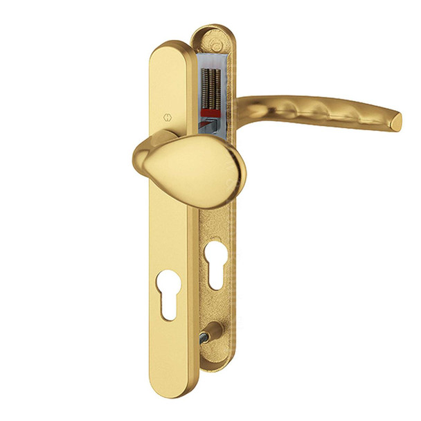Hoppe Atlanta UPVC Door Handle Pair 92mm PZ 122mm Fixings Lever/Pad Hoppe Atlanta UPVC Door Handle Pair 92mm PZ 122mm Fixings Lever/Pad