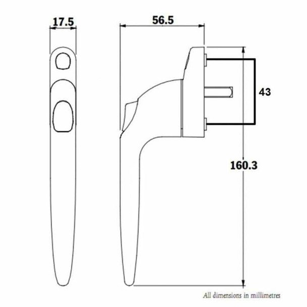 Trojan Sparta 2 Inline Espag UPVC Window Handles