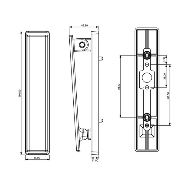  Fab & Fix Architectural Modern Heavy Duty Door Knocker 