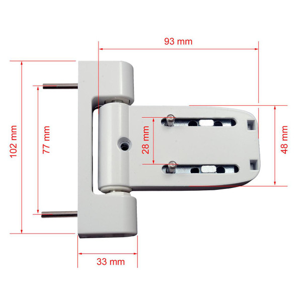 Yale UPVC Door T Flag Hinge Neon 3D Paddock