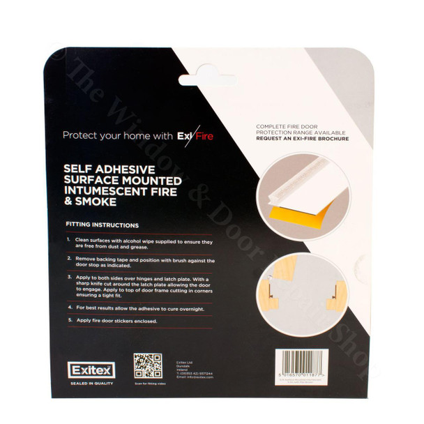 Exitex Intumescent Strip 5.2m Fire and Smoke Self Adhesive Door Seal