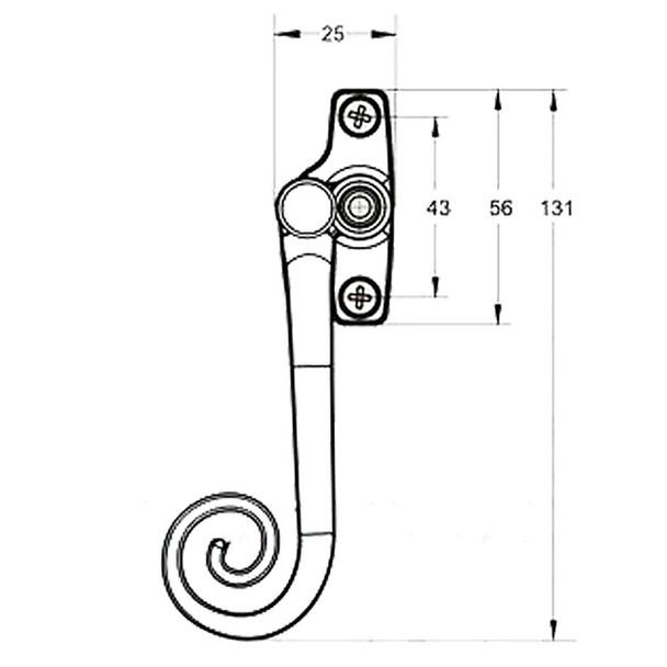Fab & Fix Monkey Tail uPVC Espag Window Handle