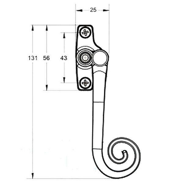 Fab & Fix Monkey Tail uPVC Espag Window Handle