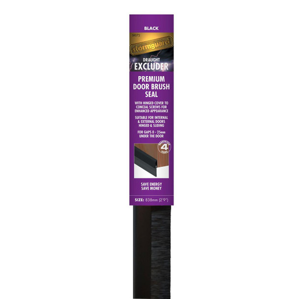 Stormguard Concealed Brush Seal Door Draught Excluder 838mm Stormguard Concealed Brush Seal Door Draught Excluder 838mm