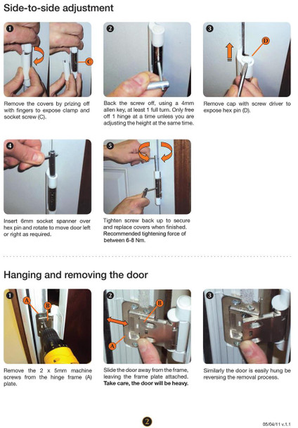 Trojan White Trojan 3D Butt Hinge for Composite Doors