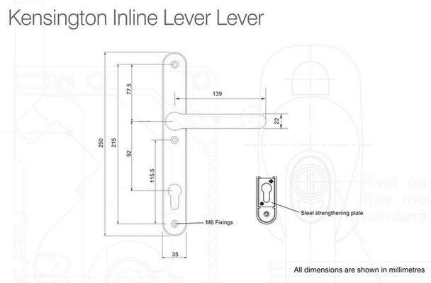Fab & Fix Kensington UPVC Door Handle Pair 92mm PZ 3 Fixings Fab & Fix Kensington UPVC Door Handle Pair 92mm PZ 3 Fixings