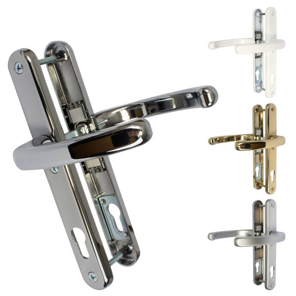  Fab & Fix Kensington UPVC Door Handle Pair 92mm PZ 3 Fixings 