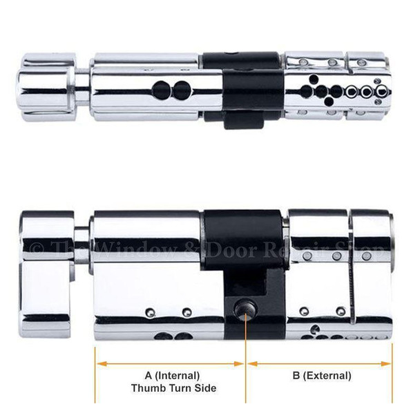 Avocet ABS MK3 Ultimate Quantum 3 Star Thumb Turn KA Keyed Alike Anti Snap Euro Cylinder UPVC Front Door Lock TS007