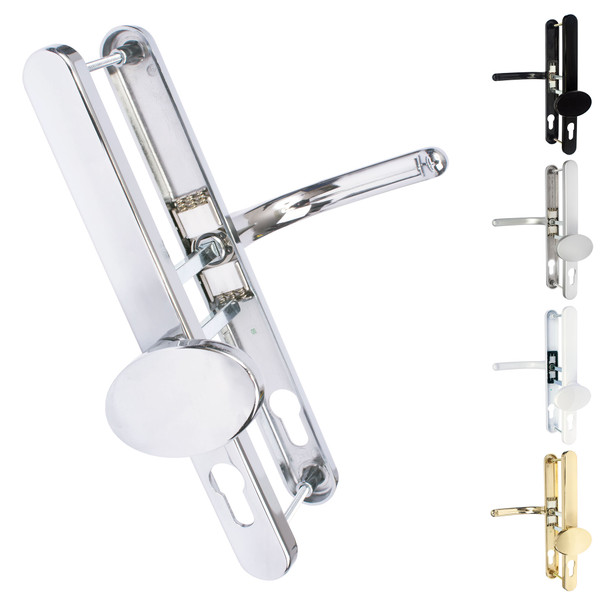 Fab & Fix Blenheim UPVC Door Handle Pair 92mm 62mm PZ 240mm Fixings Lever Pad