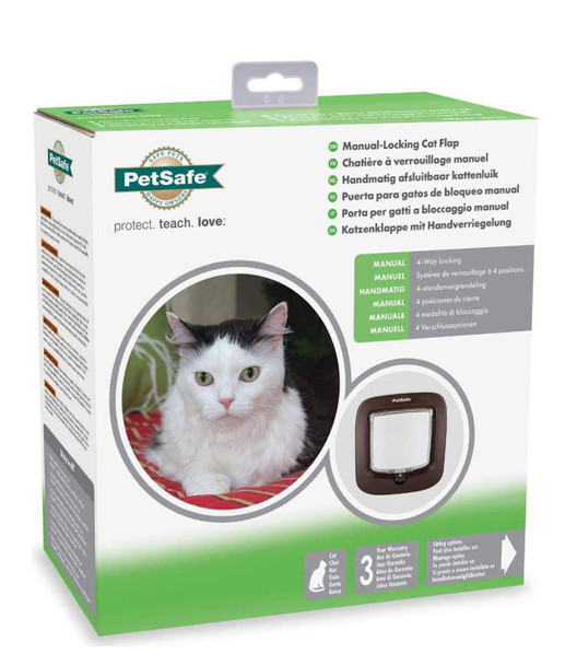 PetSafe Staywell Petsafe Manual Locking Cat Flap Brown PetSafe Staywell Petsafe Manual Locking Cat Flap Brown