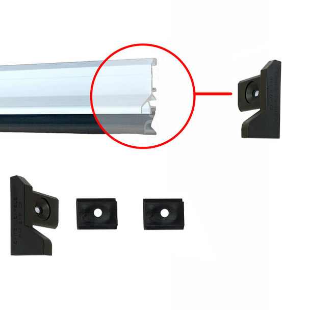 Exitex Replacement End Caps Set for Exitex Aluminium Door Rain Deflector
