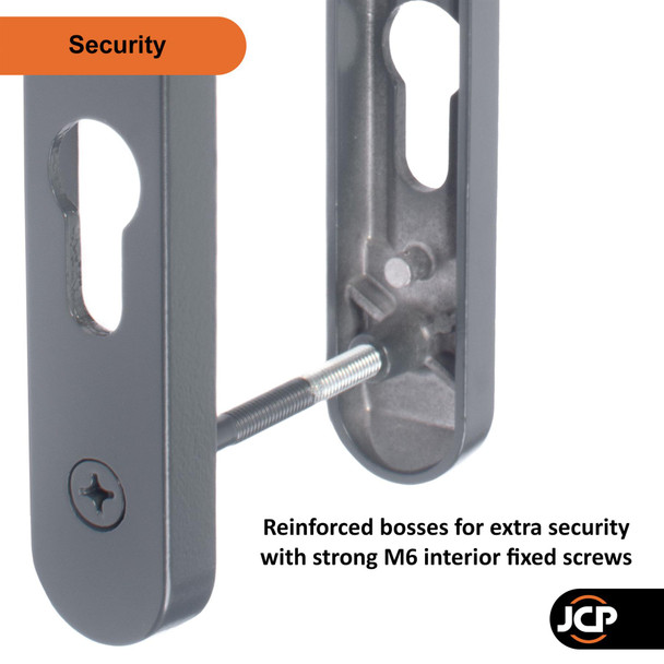 Winlock UPVC Composite Door Handle Pair 92mm PZ 122mm Fixings