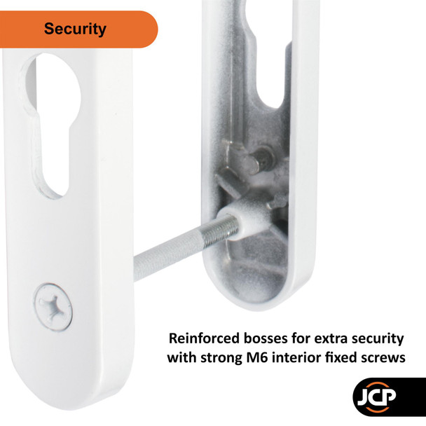 Winlock UPVC Composite Door Handle Pair 92mm PZ 122mm Fixings