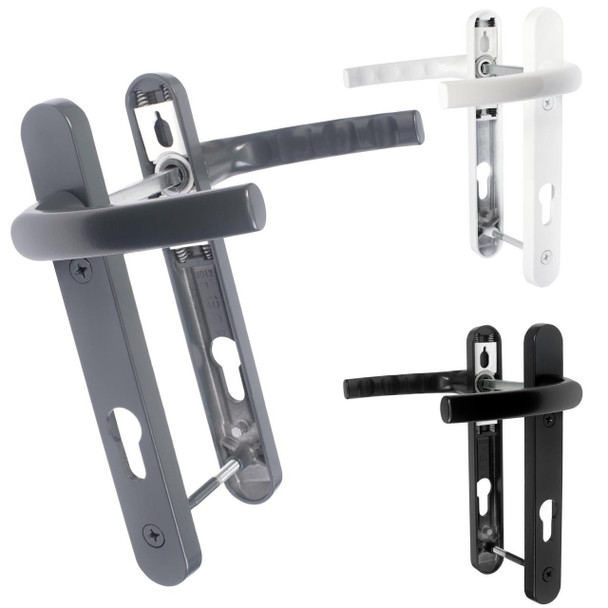 Winlock UPVC Composite Door Handle Pair 92mm PZ 122mm Fixings