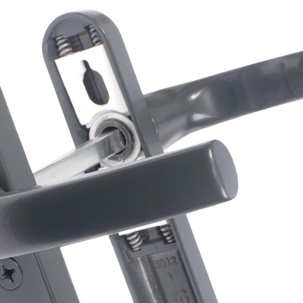  Winlock UPVC Composite Door Handle Pair 92mm PZ 122mm Fixings 