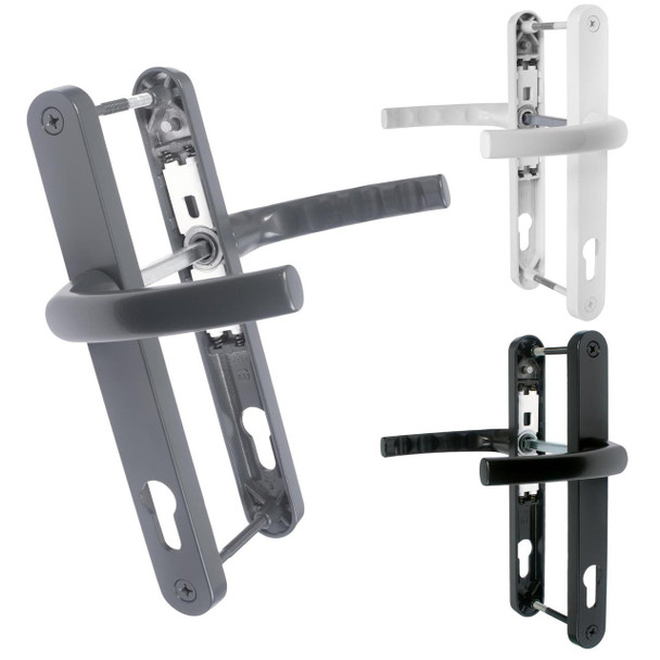 Winlock UPVC Composite Door Handle Pair 92mm PZ 211mm Fixings