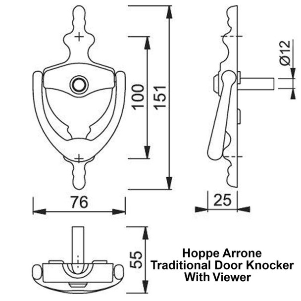 Hoppe Door Knocker Victorian Urn Spy Hole Viewer Hoppe Door Knocker Victorian Urn Spy Hole Viewer