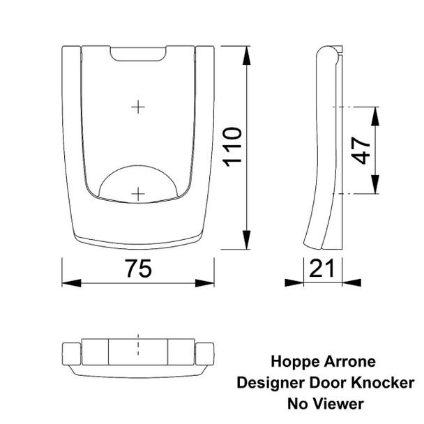 Hoppe Designer Door Knocker Spy Hole Viewer